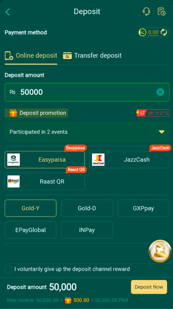 44PK Game Deposite