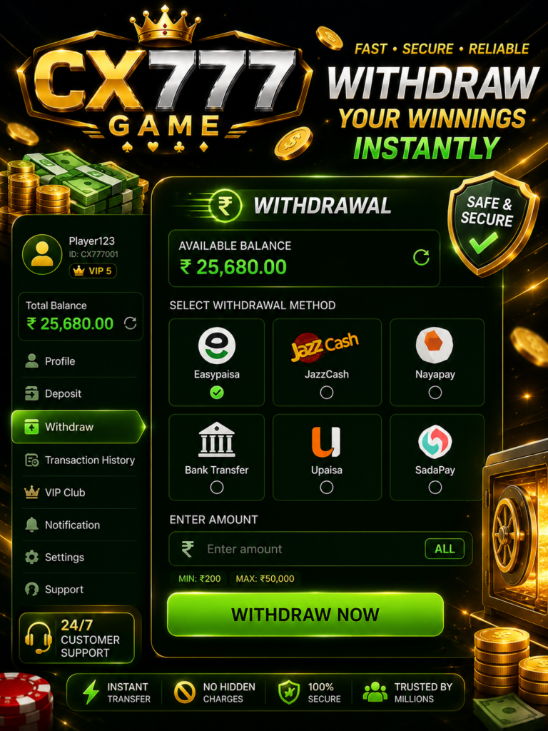 Cx777 Game Simple withdrawal